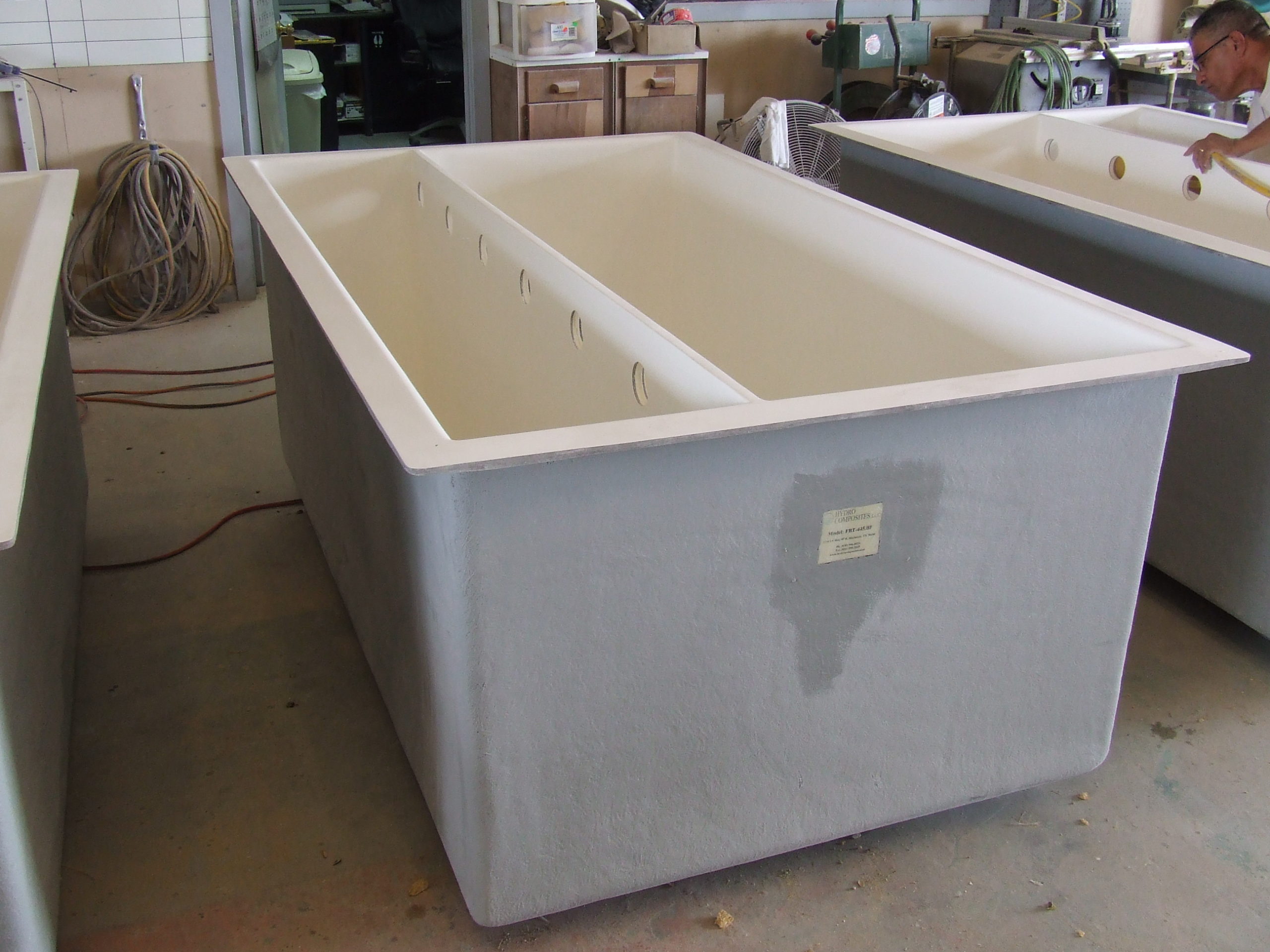 445 gal. Rectangular Fiberglass Tank Hydro Composites, LLC