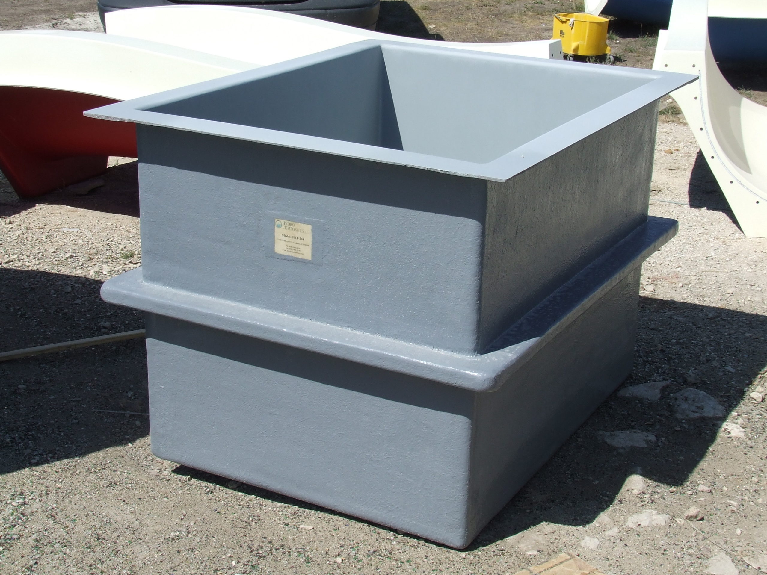 268 gal. Rectangular Fiberglass Tank - Hydro Composites, LLC