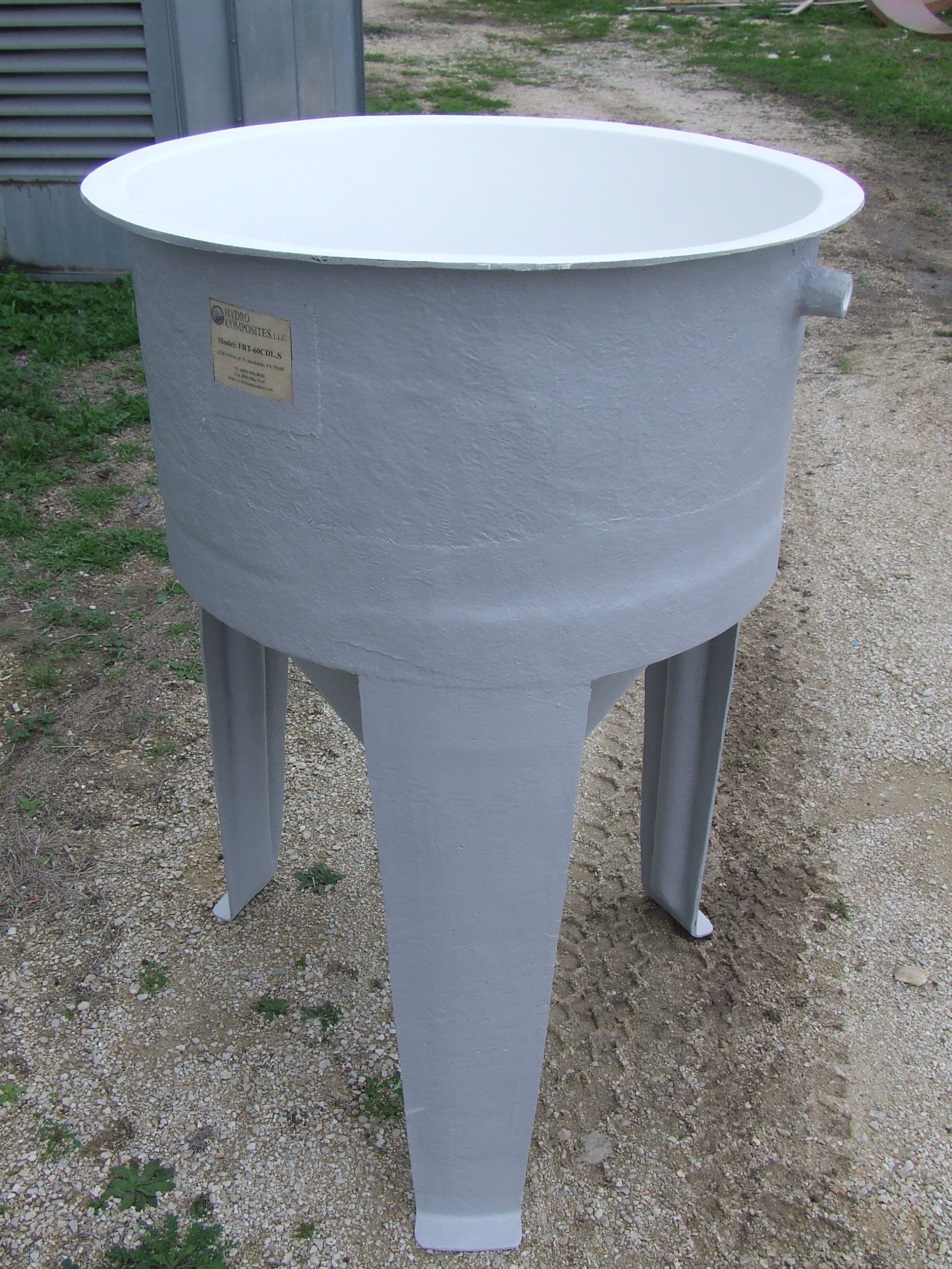 60 gal. Cone Bottom Fiberglass Tank Hydro Composites, LLC