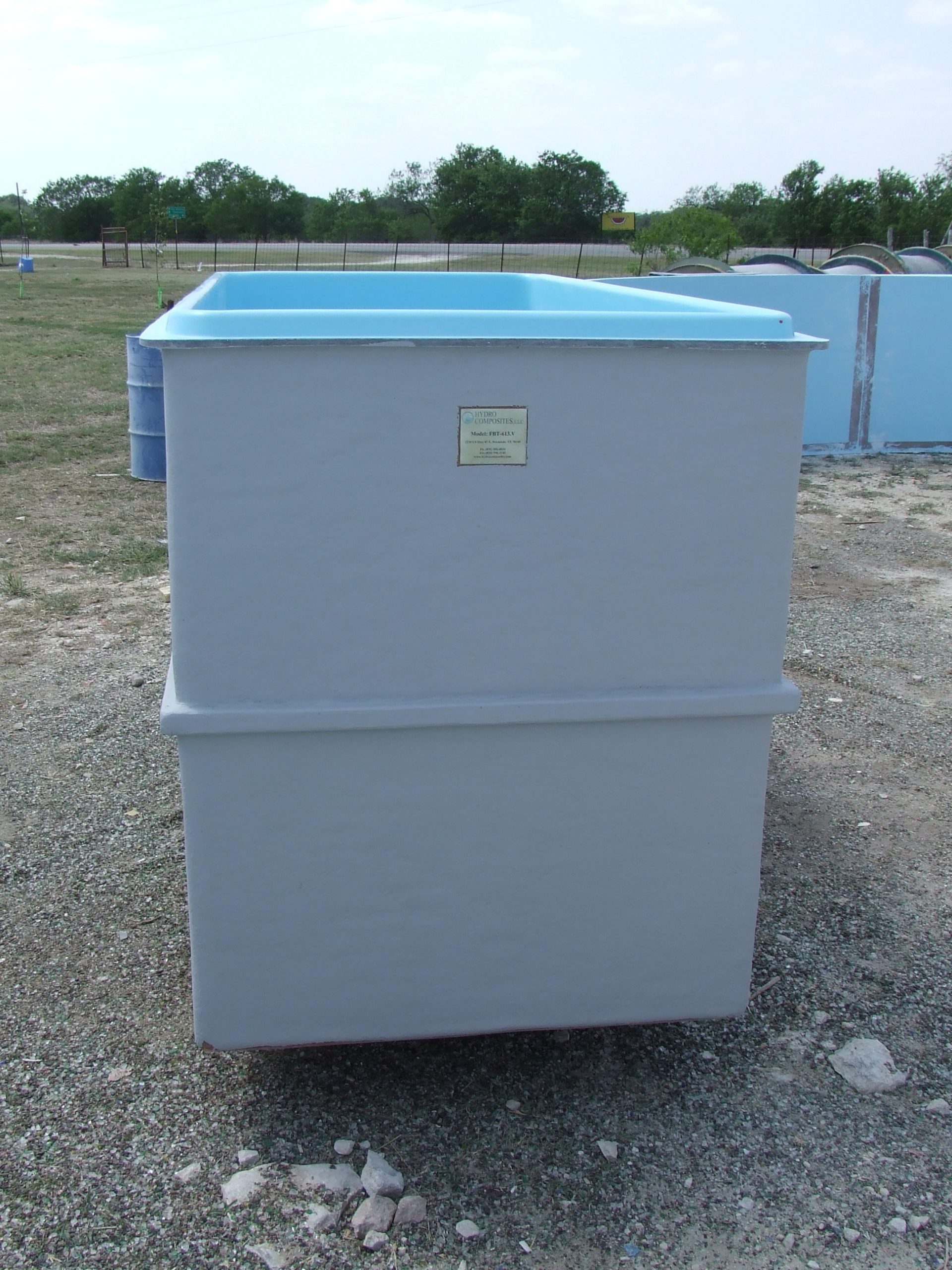 628 gal. Rectangular Fiberglass Tank Hydro Composites, LLC