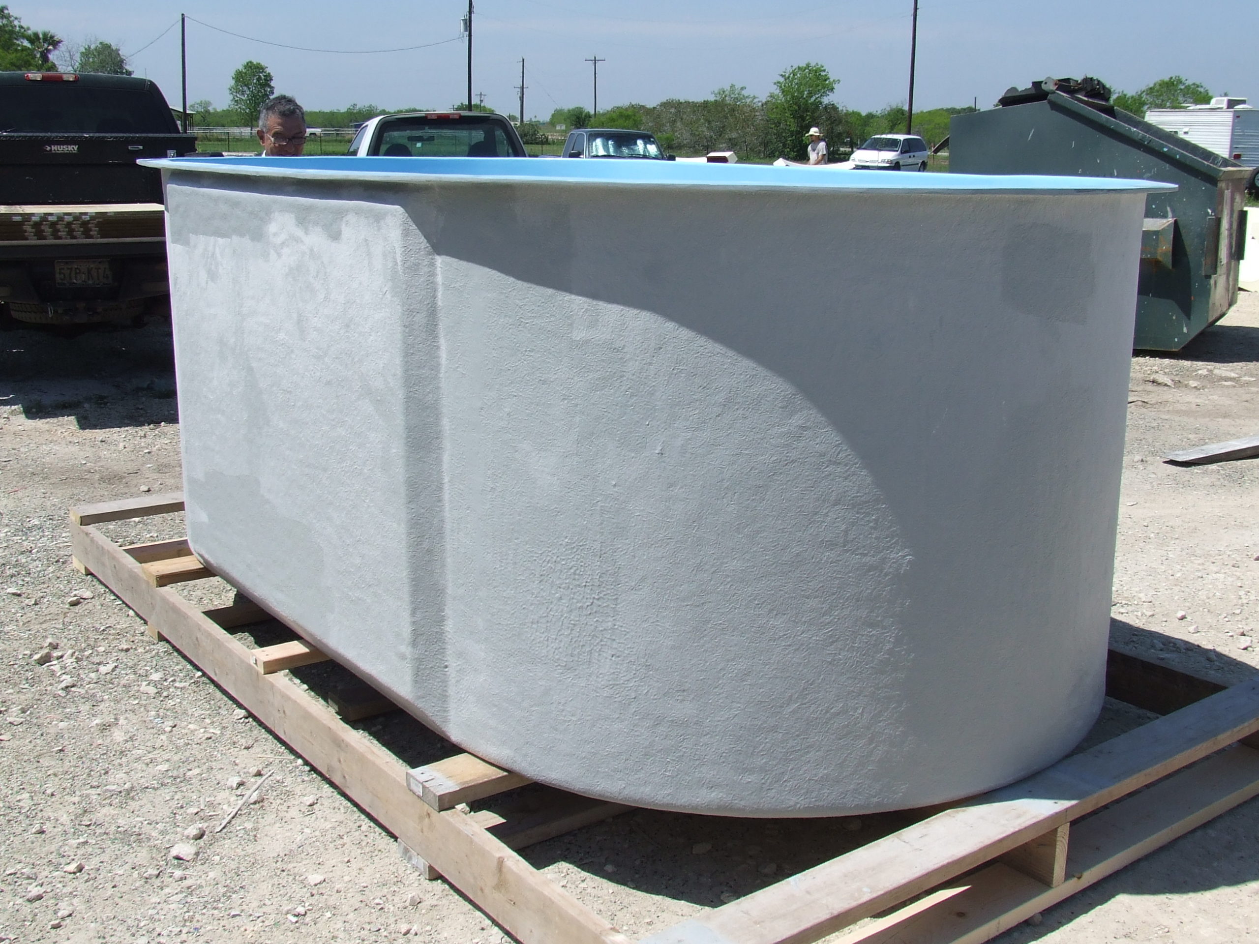 1 600 Gal Oval Fiberglass Tank Hydro Composites Llc